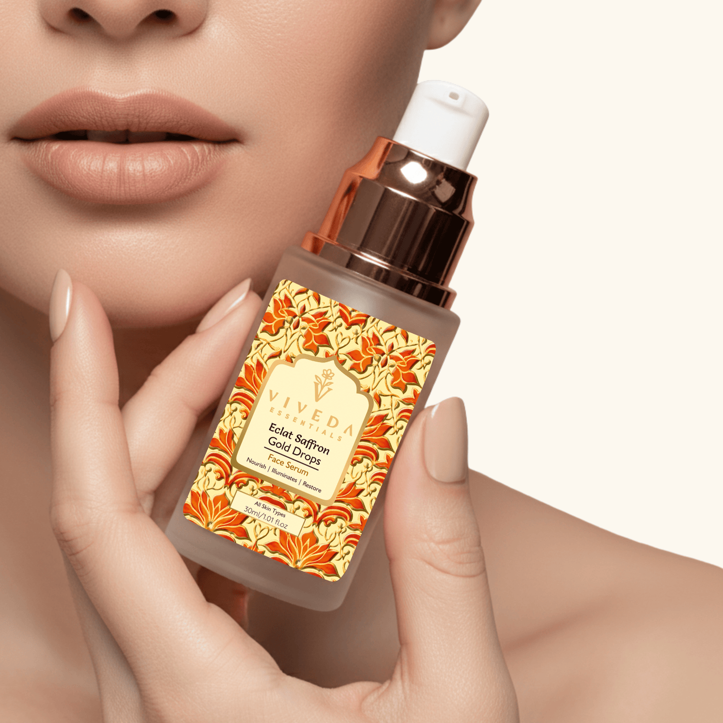 Éclat Saffron Gold Drops Face Serum - Viveda Essentials
