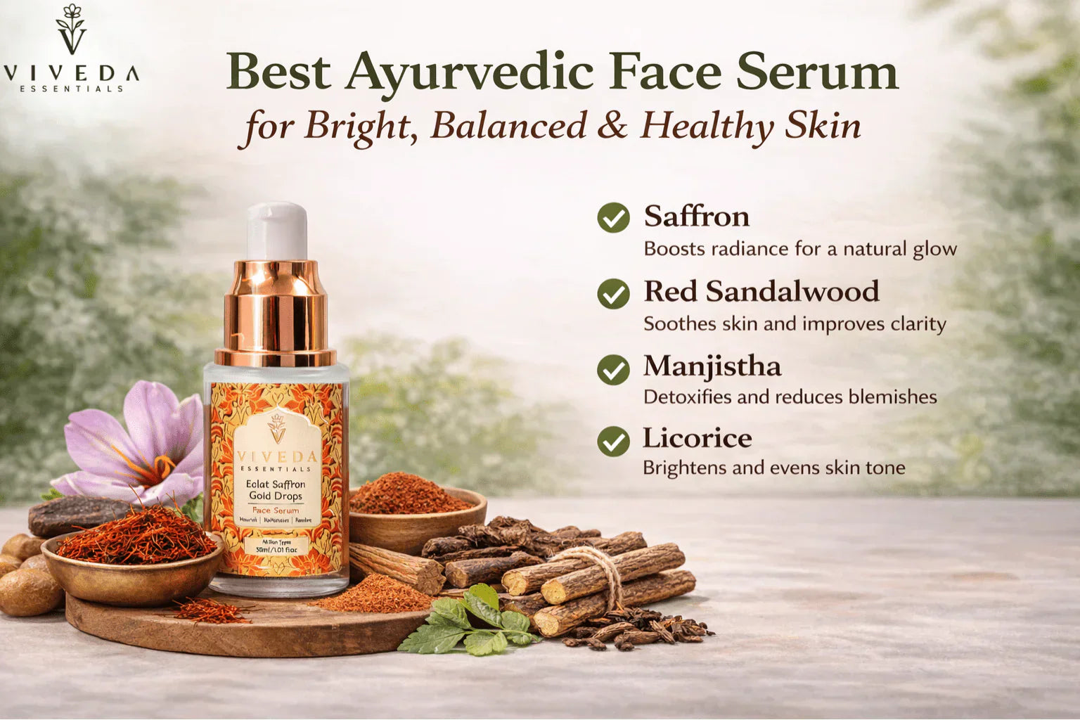 Best Ayurvedic Face Serum for Bright, Balanced & Healthy Skin