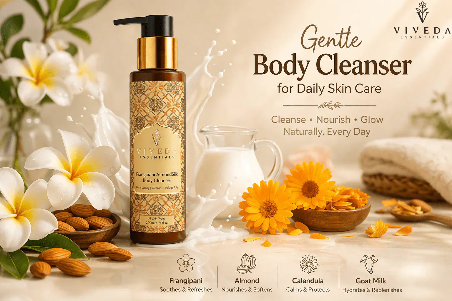 Organic Gentle Body Cleanser for Daily Skin Care