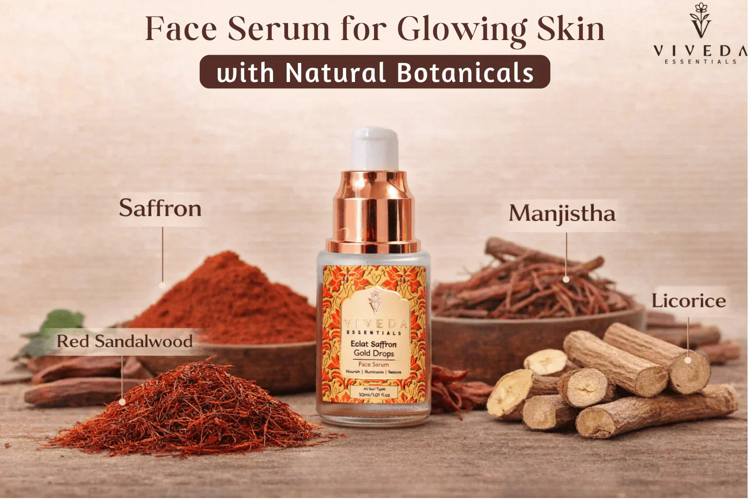 Face Serum for Glowing Skin with Natural Botanicals
