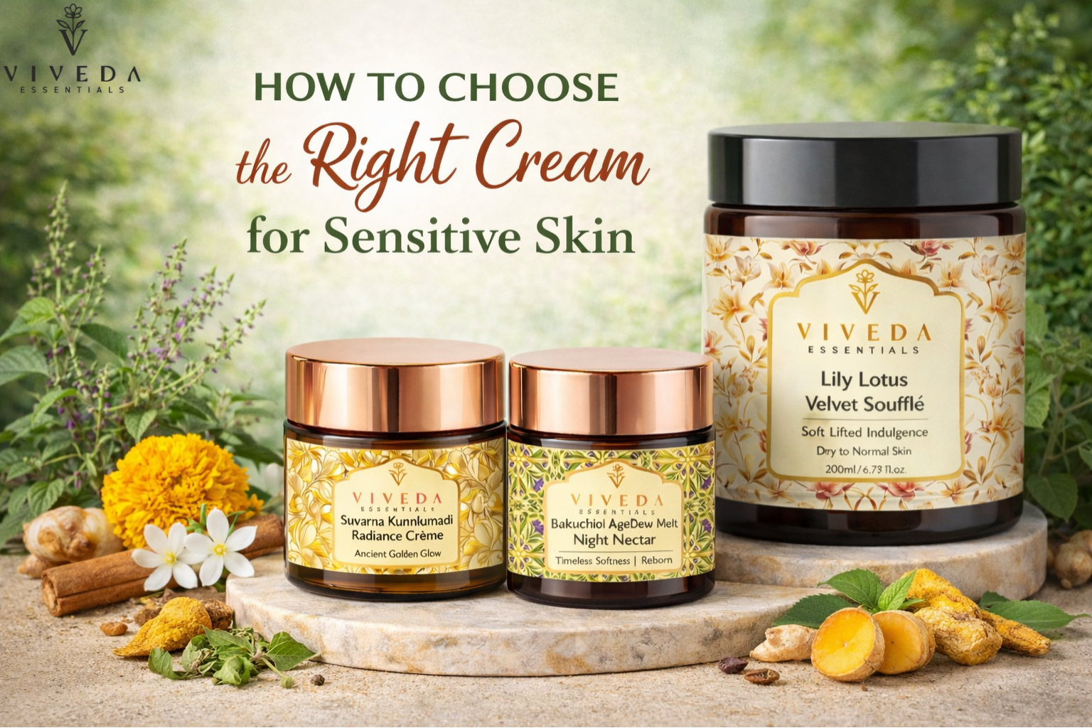 How to Choose the Right Cream for Sensitive Skin - Viveda Essentials