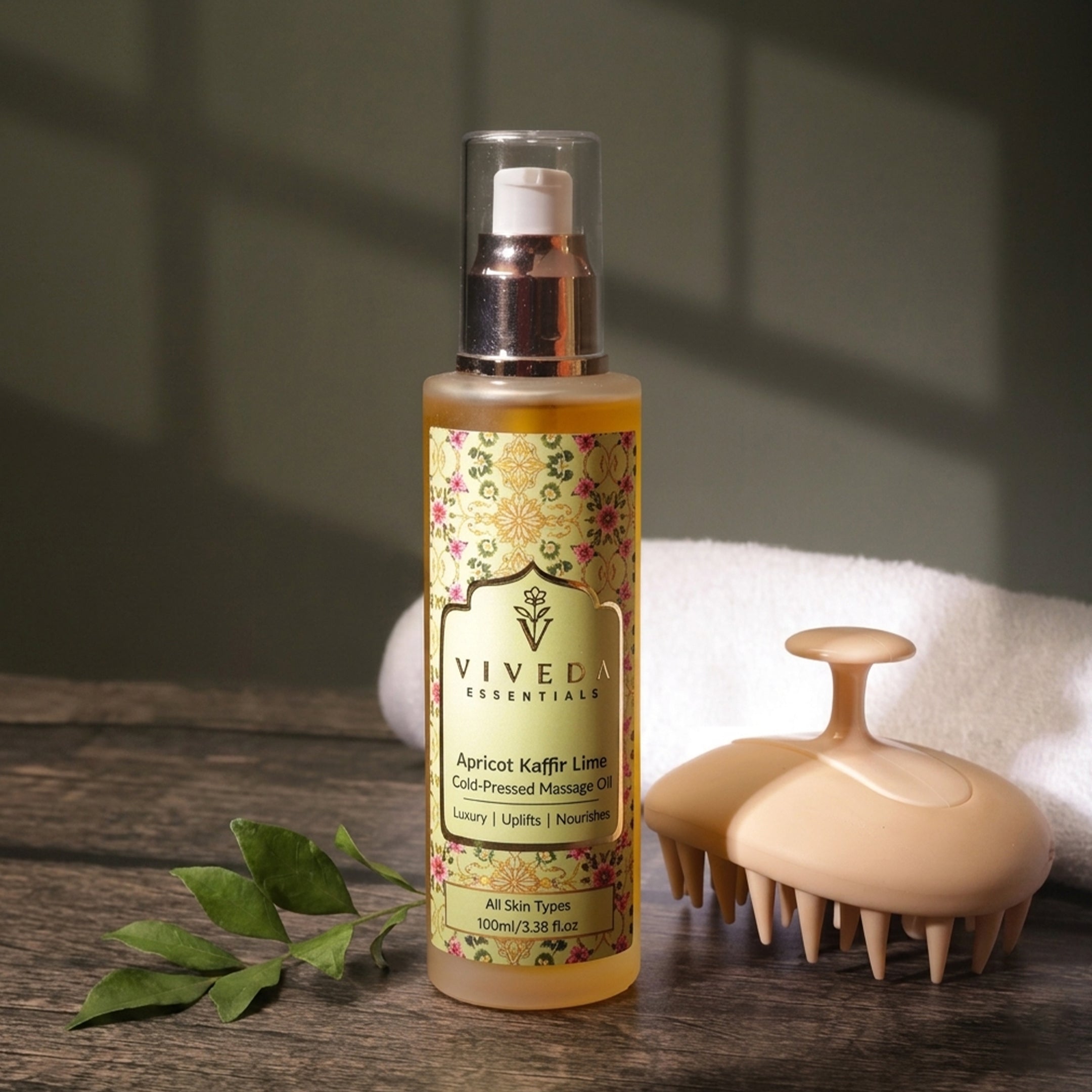Apricot Kaffir Lime Cold-Pressed Massage Oil - Viveda Essentials