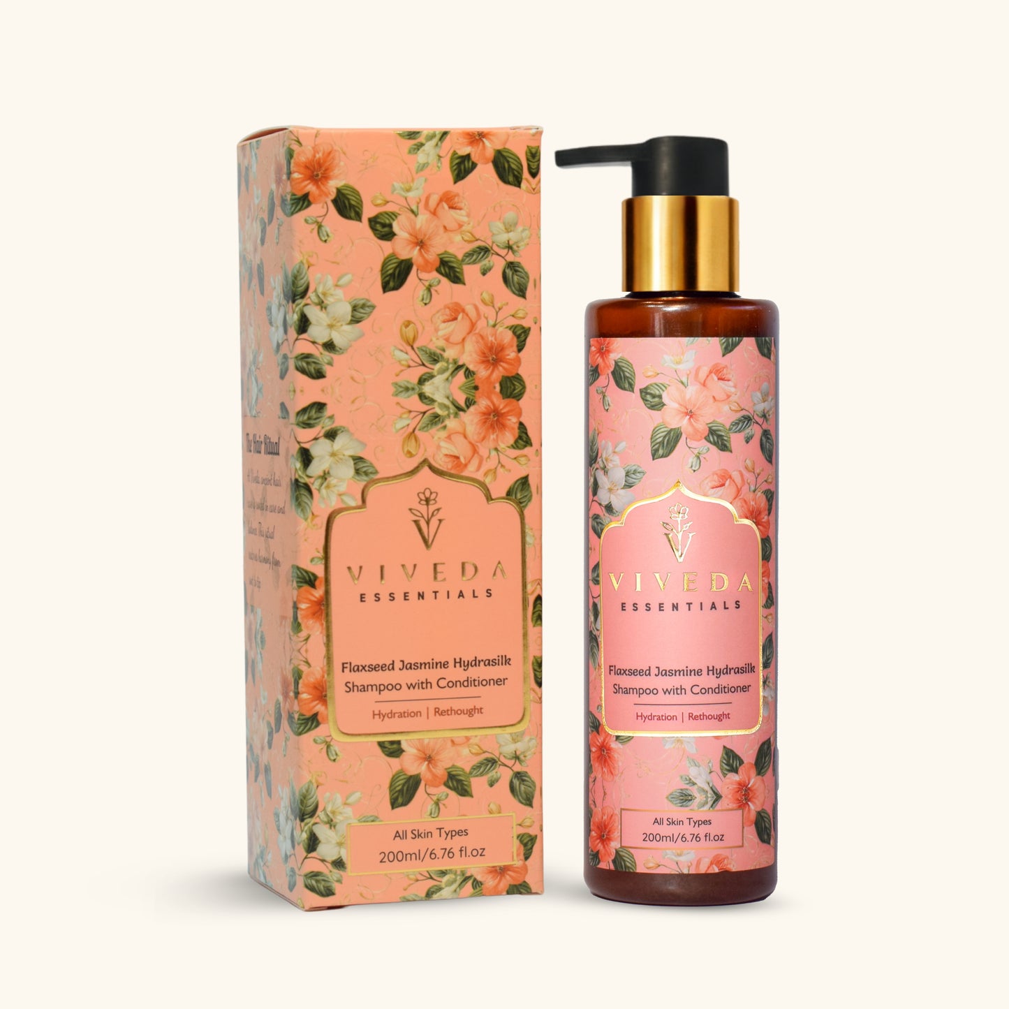 Flaxseed Jasmine Hydrasilk Shampoo with Conditioner - Viveda Essentials