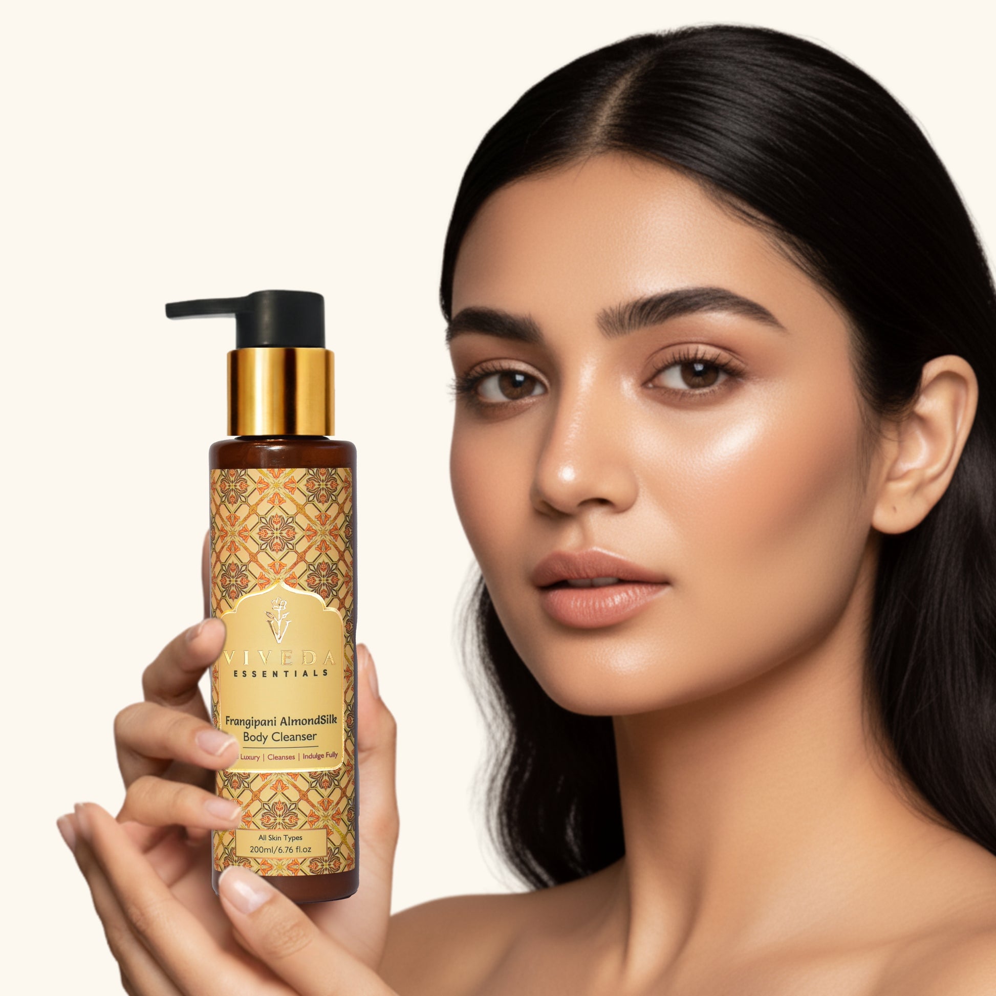 Frangipani AlmondSilk Body Cleanser - Viveda Essentials