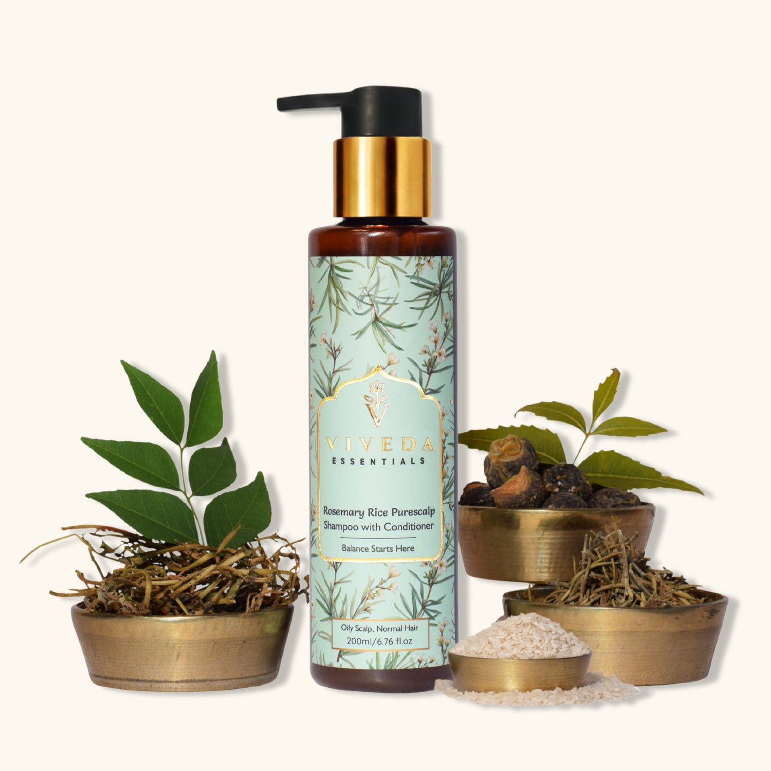 Rosemary Rice Purescalp Shampoo with Conditioner - Viveda Essentials