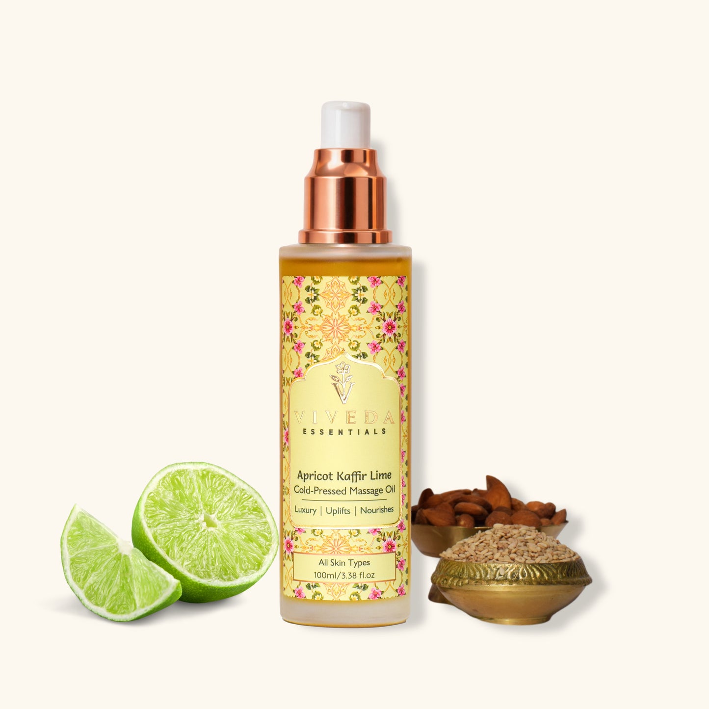 Apricot Kaffir Lime Cold - Pressed Massage Oil - Viveda Essentials
