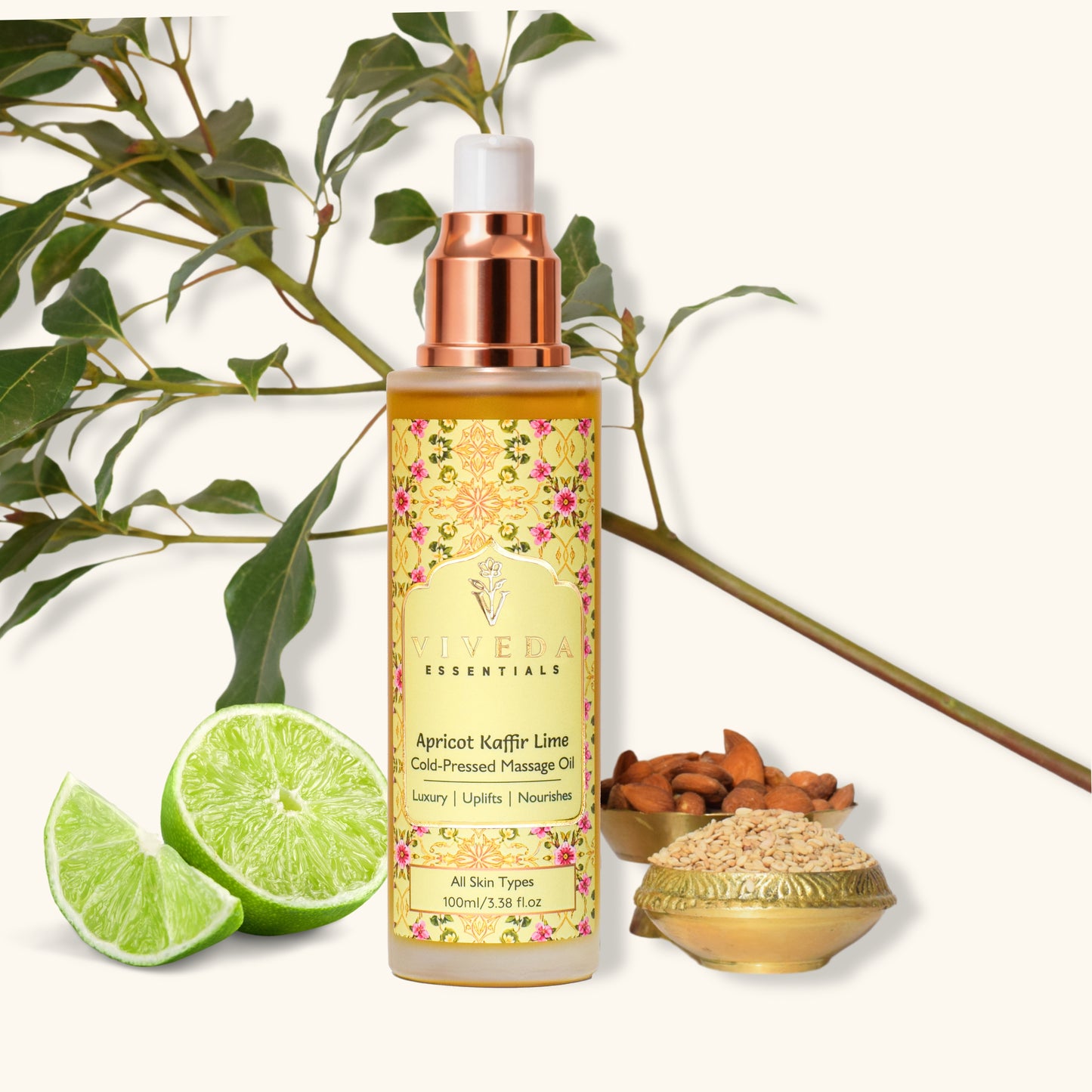 Apricot Kaffir Lime Cold - Pressed Massage Oil - Viveda Essentials