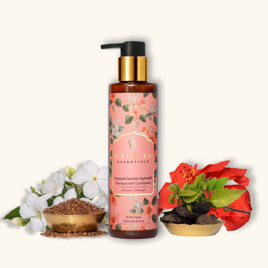 Flaxseed Jasmine Hydrasilk Shampoo with Conditioner - Viveda Essentials