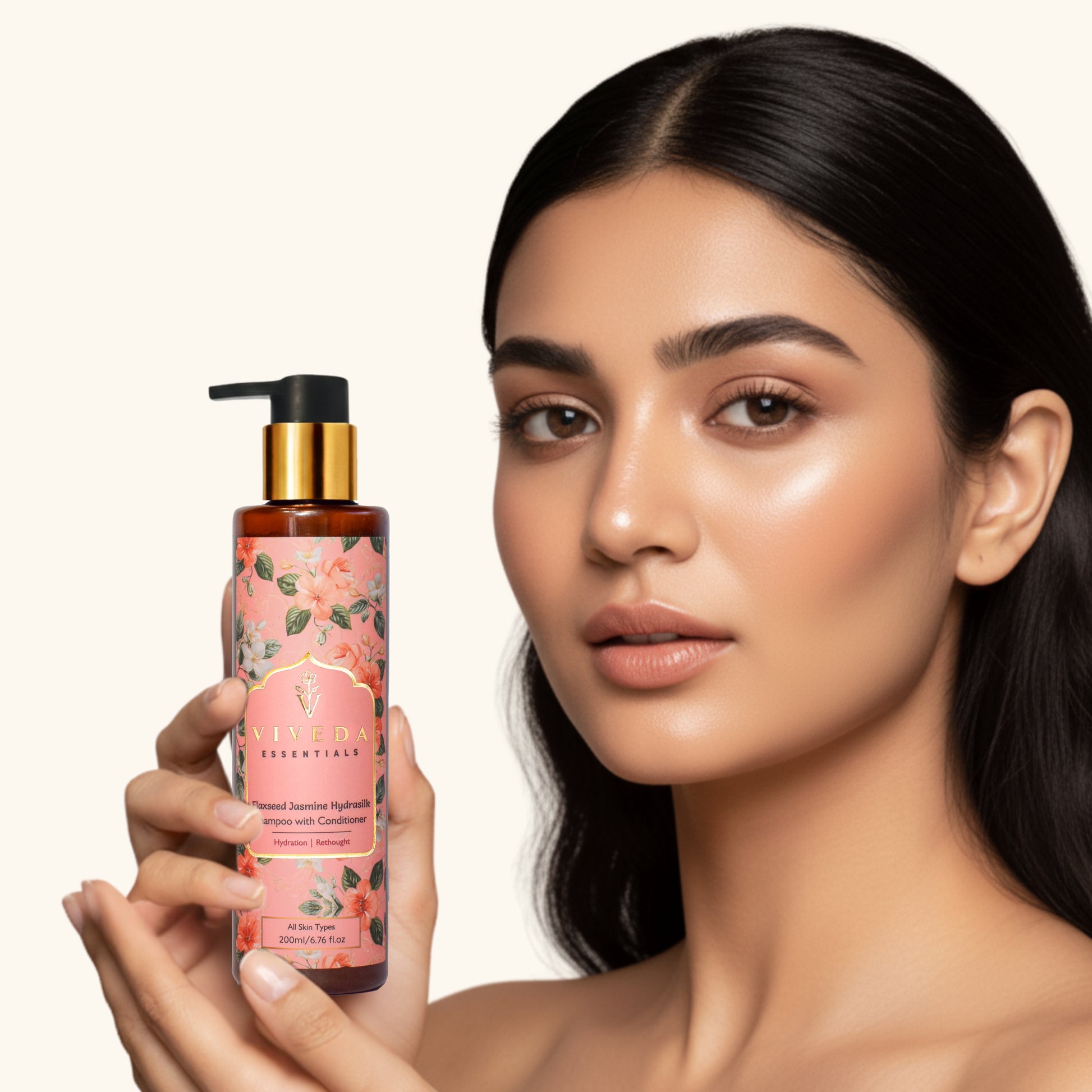 Flaxseed Jasmine Hydrasilk Shampoo with Conditioner - Viveda Essentials