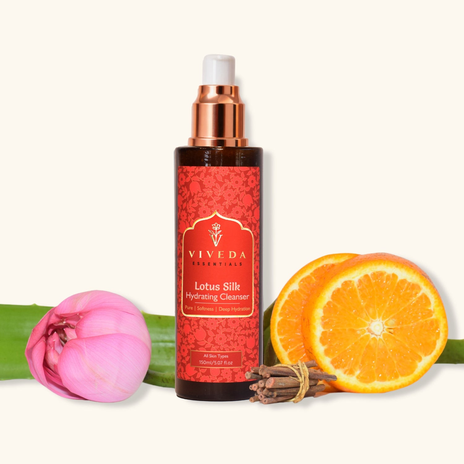 Lotus Silk Hydrating Face Cleanser - Viveda Essentials