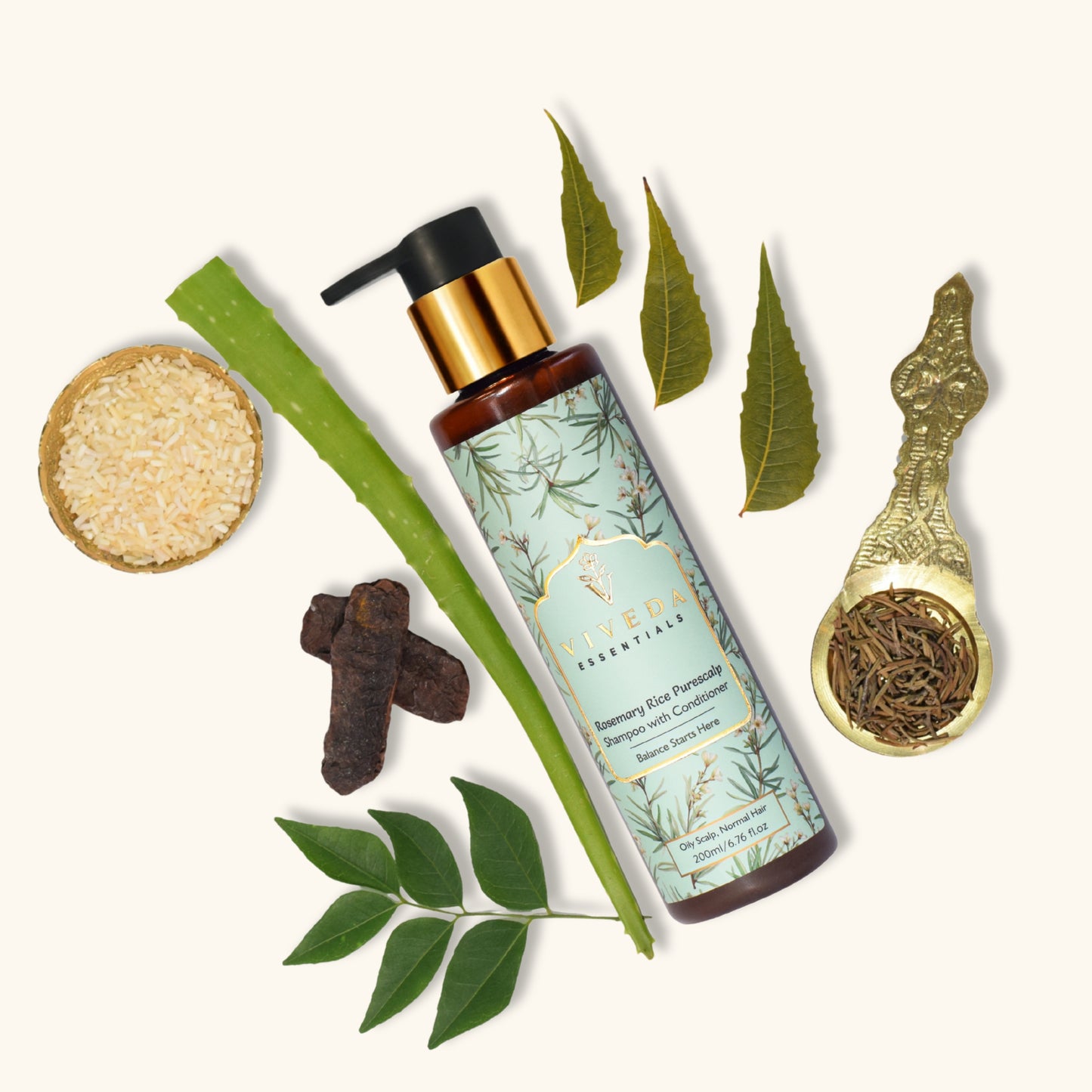 Rosemary Rice Purescalp Shampoo with Conditioner - Viveda Essentials