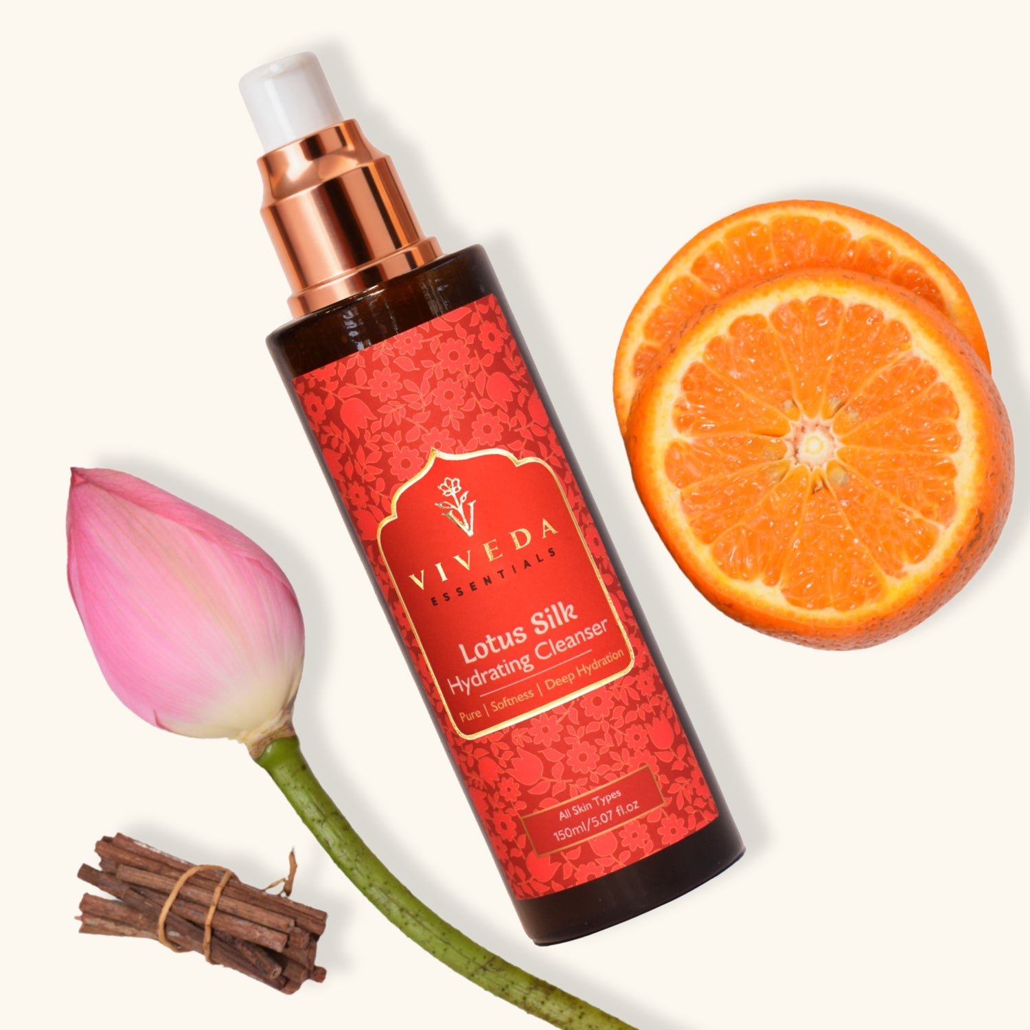 Lotus Silk Hydrating Face Cleanser - Viveda Essentials