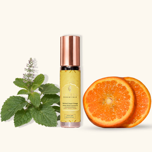 Patchouli Sweet Orange Anxiety Relief Essential Oil - Viveda Essentials